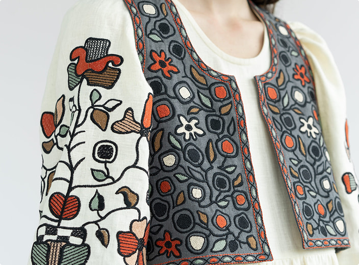 A girl in a vyshyvanka